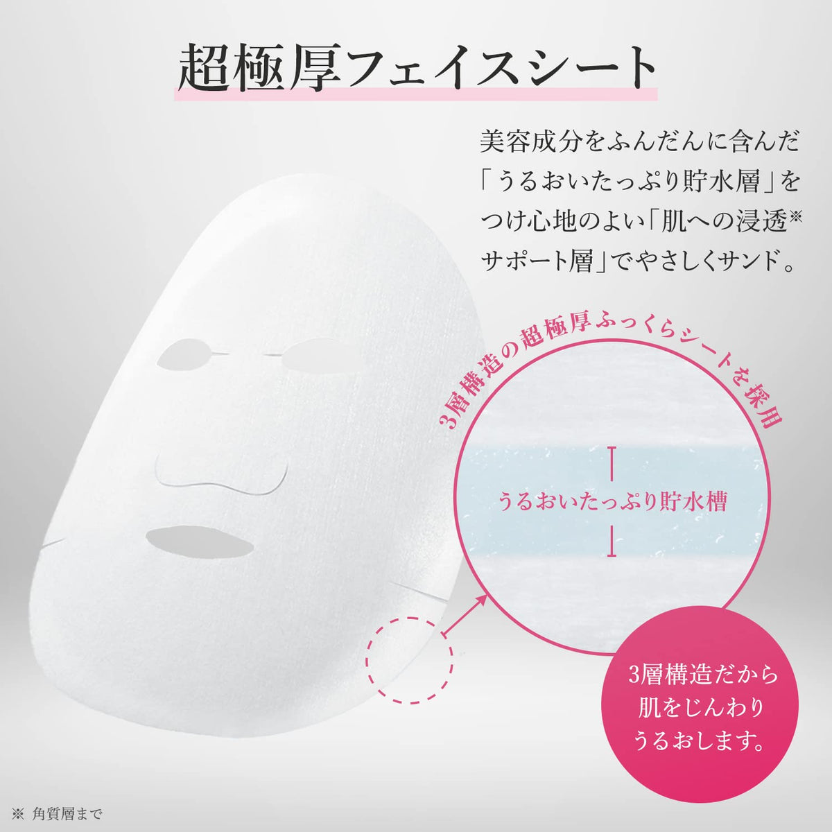 Lululun Over 45 Camellia Pink Moist Face Mask, 32 Sheets, Extra-Thick Three-Layer Sheet Mask for Dryness and Loss of Firmness, Fragrance-Free, Made in Japan