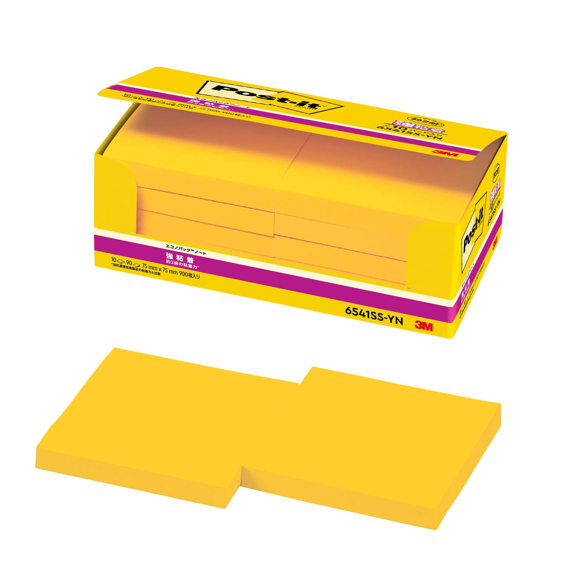 3M Post-it Strong Adhesive Sticky Notes 75 x 75 mm, 90 Sheets per Pad, Neon or Pastel Colours, Packs of 5, 6, 10, 20 or 40 Pads