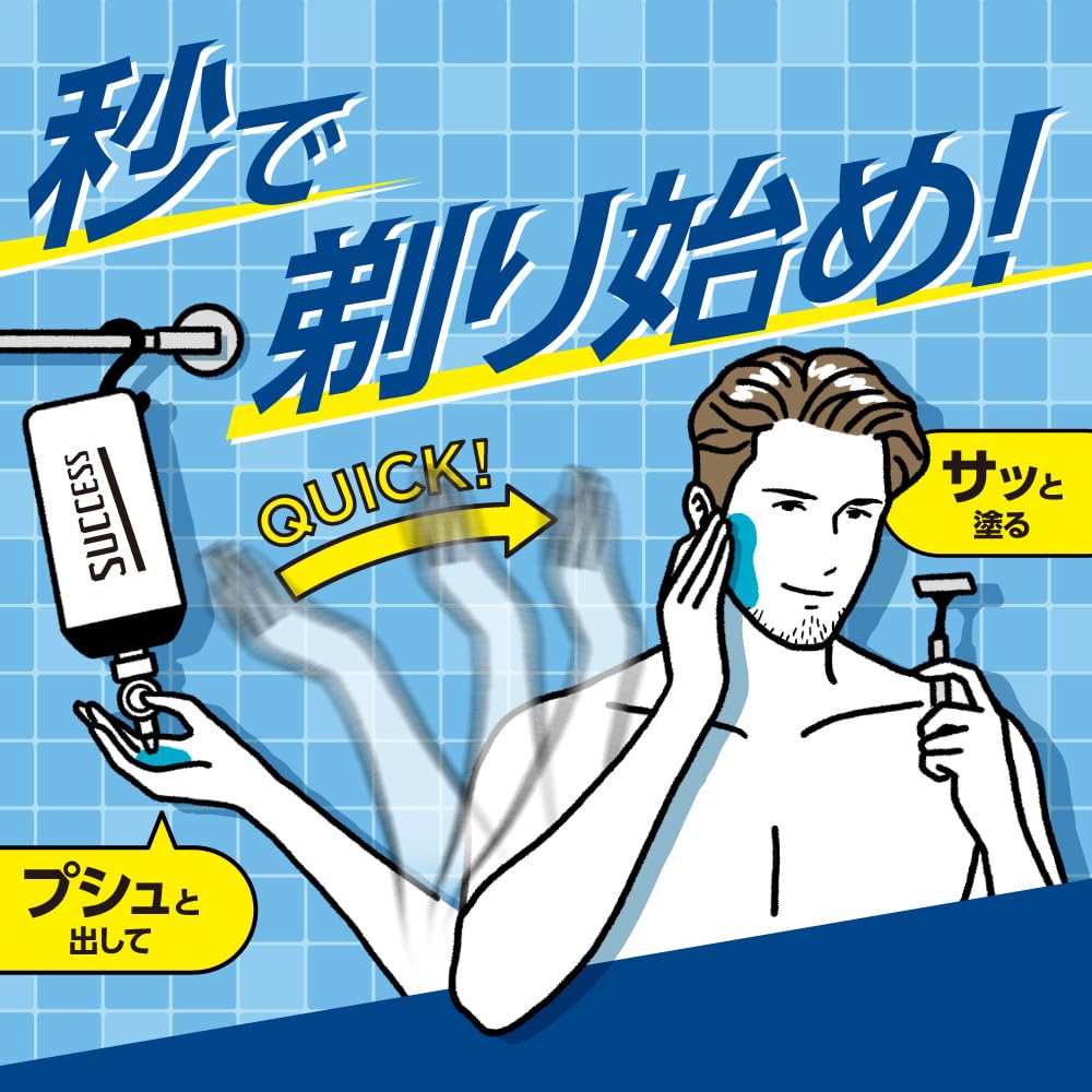 Success One-Hand Shaving Gel Refill 300 g, Hanging-Pouch Clear Shaving Gel for Safety Razors with Amino Acids and Hyaluronic Acid