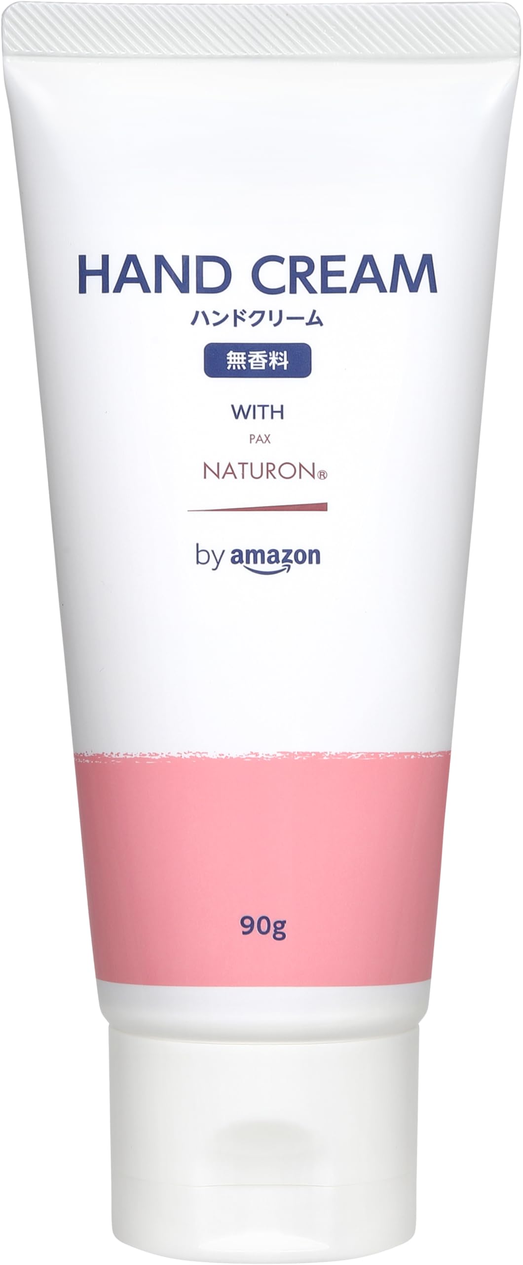 by Amazon Hand Cream with Naturon 90 g, Fragrance-Free Natural-Origin Hand Cream with Aloe Extract and Plant Squalane, Non-Sticky, Larger Size