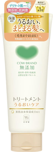 Cow Brand Additive-Free Hair Treatment, Moisture Care with Natural-Type Ceramide, Hyaluronic Acid and Amino Acid, 180 g