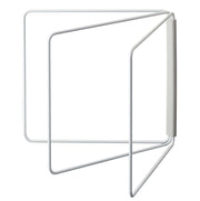 Yamazaki Plate Folding Dish Cloth Hanger, Steel Hanger that Folds Flat and Dries Three Cloths, 27.5 x 25 x 2.2 cm Folded and 500 g, White