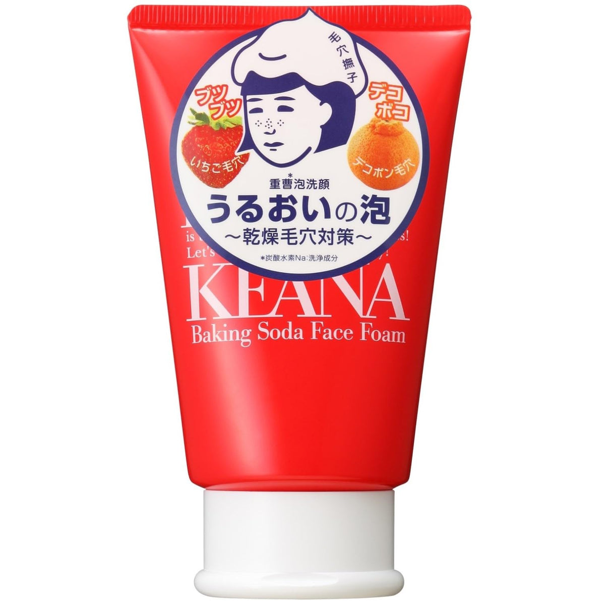 Keana Nadeshiko Baking Soda Face Foam, Moisturizing Pore-Care Cleansing Foam, 100 g