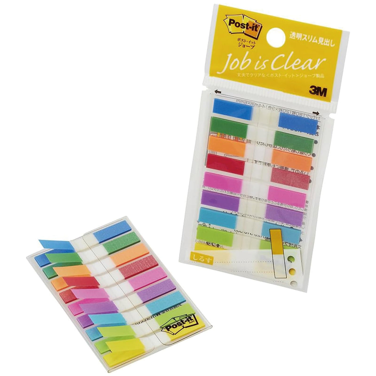 3M Post-it Film Index Flags 680MSH, Transparent Slim Page Markers in 9 Colours, 20 Flags per Colour, 44 x 6 mm, 1, 3, 10, 11 or 20 Packs, Writable and Repositionable