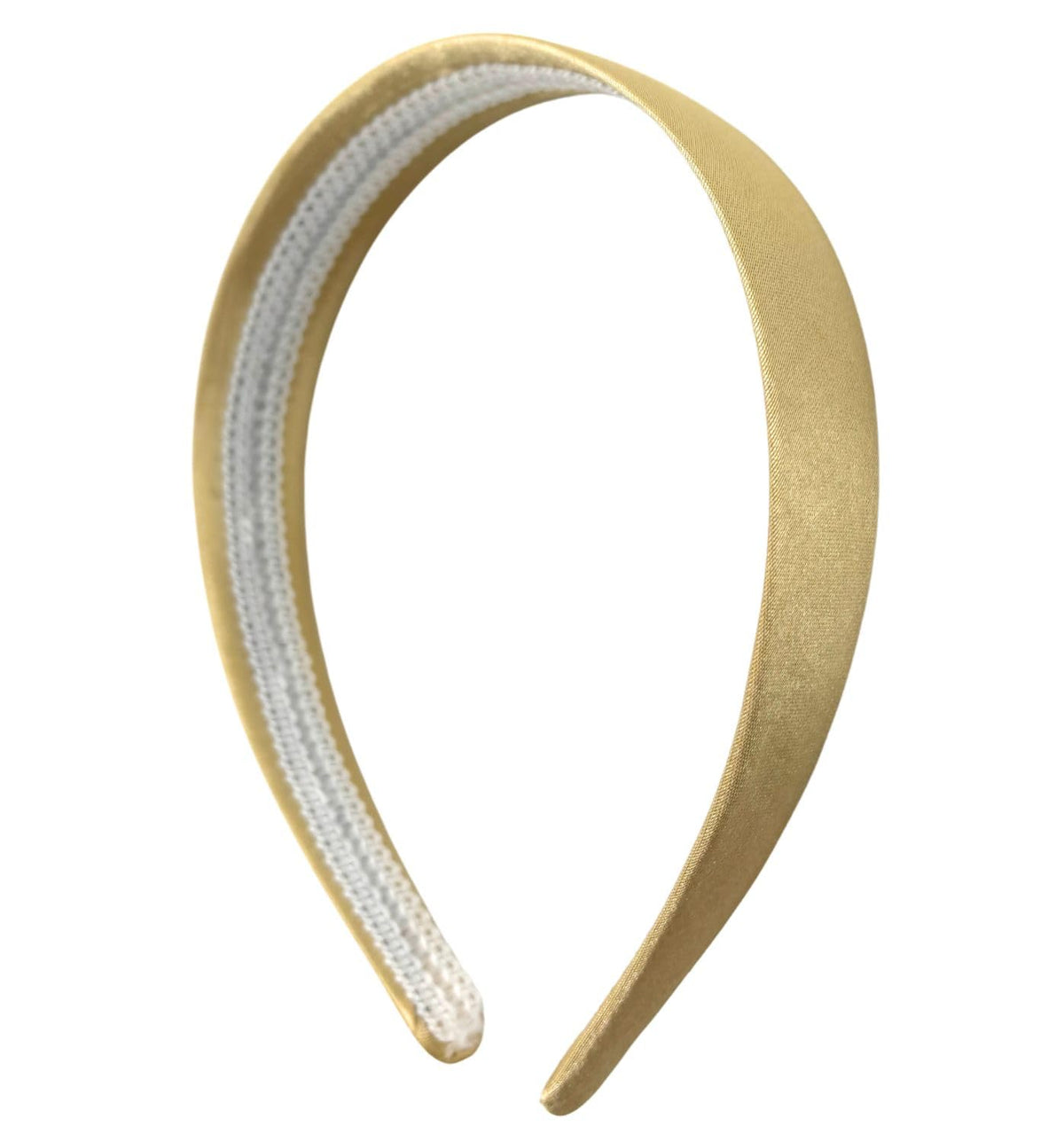 Satin Hard Headband for Women and Girls, 2.5 cm Wide Slim Hair Band with a No-Teeth Grip Lining, One Size, Fourteen Colors