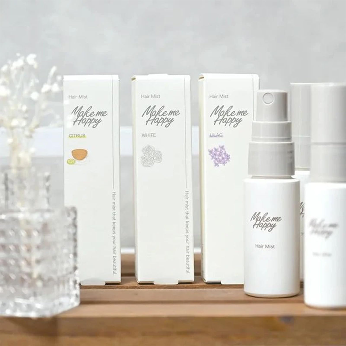 Canmake Make Me Happy Hair Mist Citrus, Fragrance Hair Mist with Treatment Ingredients, Citrus Scent, 30 mL