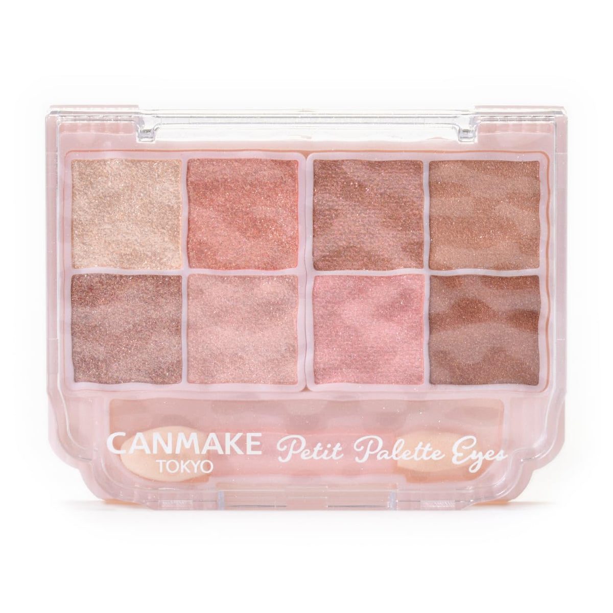 Canmake Petit Palette Eyes Sparkling Type, Eight-Colour Glitter Eyeshadow Palette with Double-Ended Tip