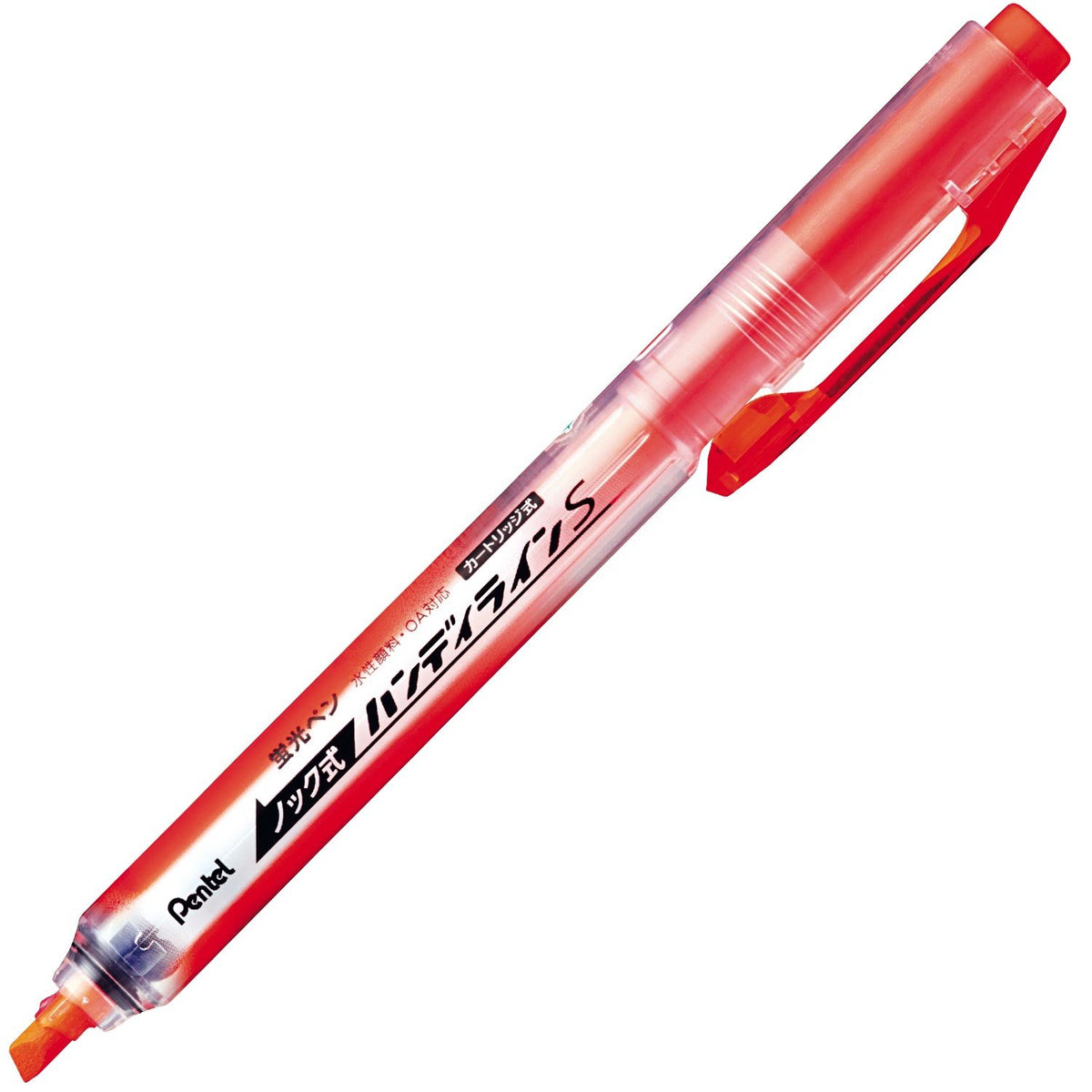 Pentel Handy-Line S Knock Highlighter SXNS15, Cap-Free Fluorescent Marker with Ball Shutter, 145 mm and 29 g, 5-Colour Set or Single Colours in Packs of 5 or 10
