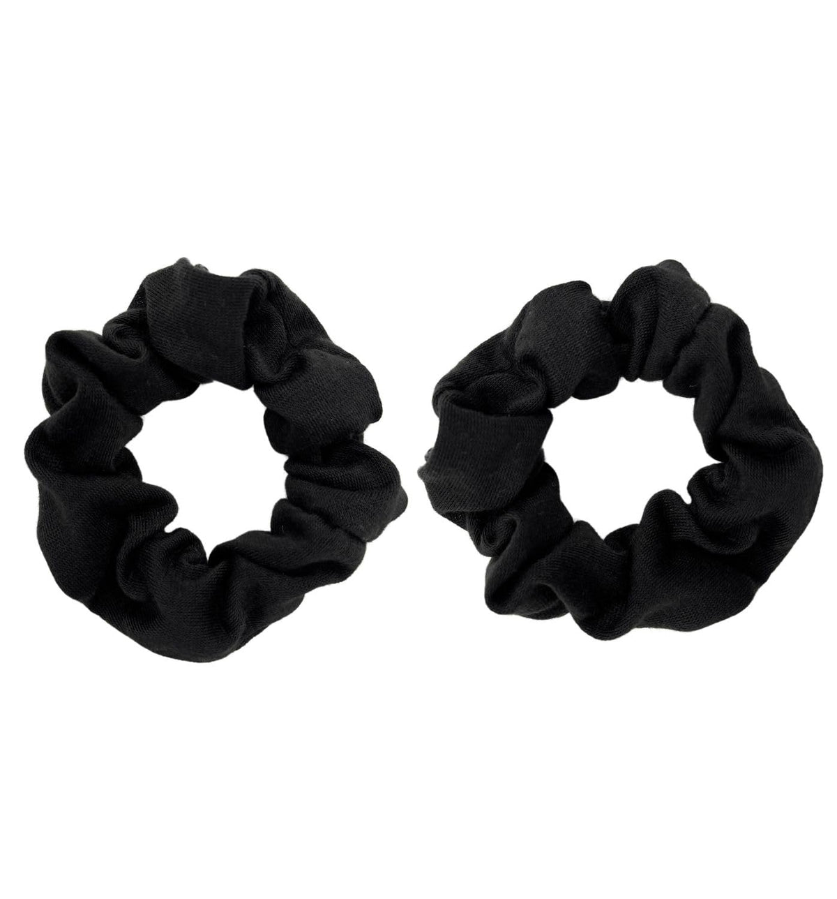 Soft Cotton Scrunchies, Pack of 2, for Women and Girls, Gentle Hair Ties for Thick Hair, Ponytails and Buns, 9.5 cm, Twelve Colors