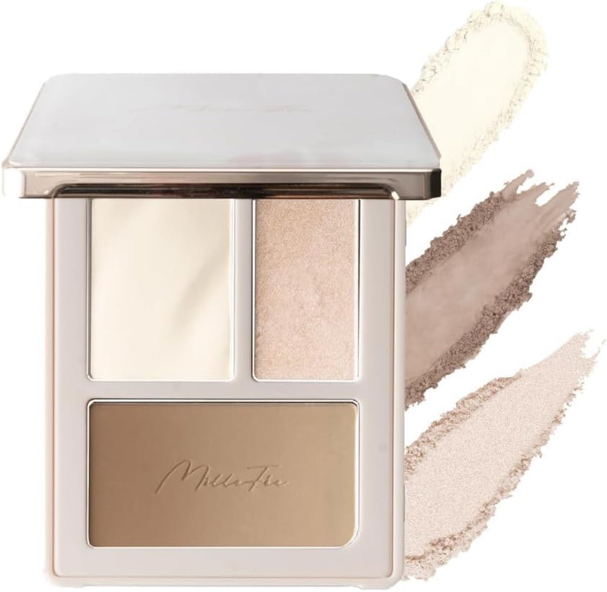 Perfect Contour Palette, Matte Highlight, Glow Highlight and Shading Face Palette with Mirror, 4 Shades