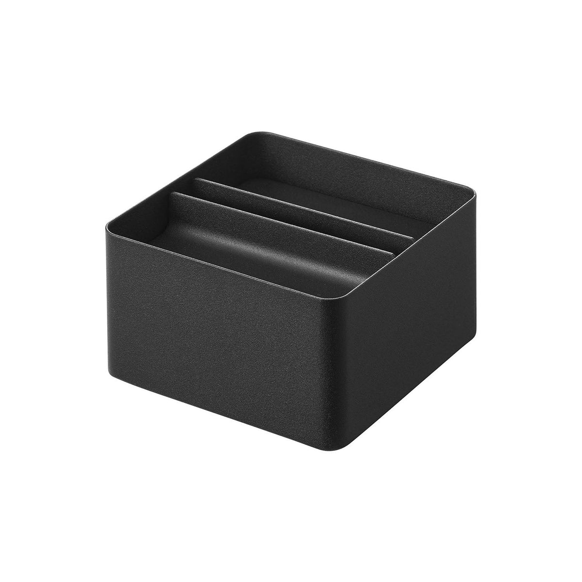 Yamazaki Tower Lidded Half-Size Tissue Case, Compact Steel Case with a Steel Lid for Half-Size Tissue that Does Not Lift as You Pull, 13 x 13 x 10 cm and 610 g, White or Black