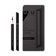 UZU BY FLOWFUSHI Eye Opening Liner Pitch Black, Hot-Water Removable Liquid Eyeliner, Low Irritation, 0.55 mL