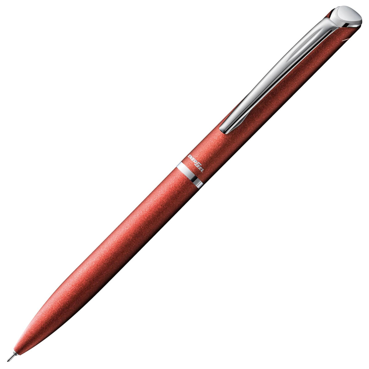 Pentel EnerGel Philography Gel Ink Ballpoint Pen 0.5 mm, Rotary Slim Brass Barrel Pen with Fast-Drying Black Ink, 20 x 15 x 150 mm and 25 g, Black, Silver, White, Brown, Blue, Red and Pastel Colours
