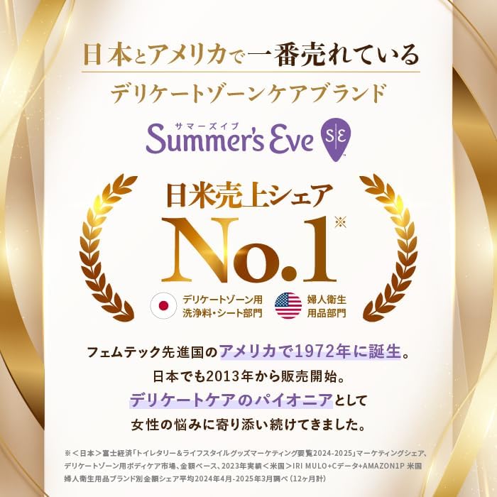 Summer's Eve brand No.1 Japan and US sales share