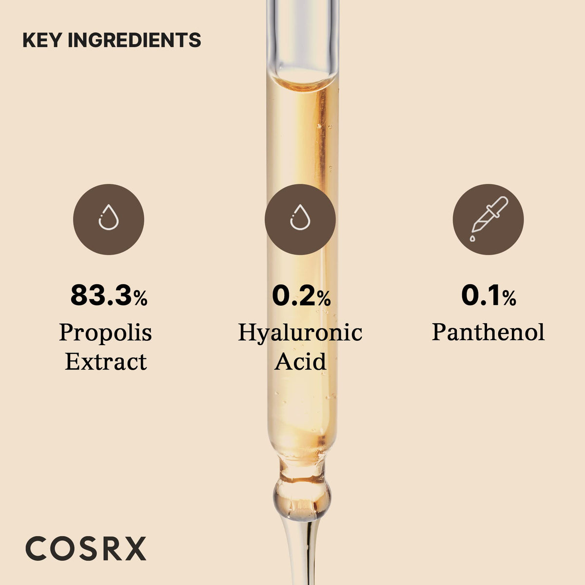 COSRX Full Fit Propolis Light Ampoule, Hydrating Honey Glow Serum with 83.3% Propolis Extract, 30 mL