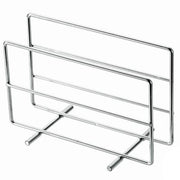 Eko Kinzoku Steel Cutting Board Stand, Chrome-Plated Wire Rack for Chopping Boards, 8.1 x 15.5 x 10.7 cm