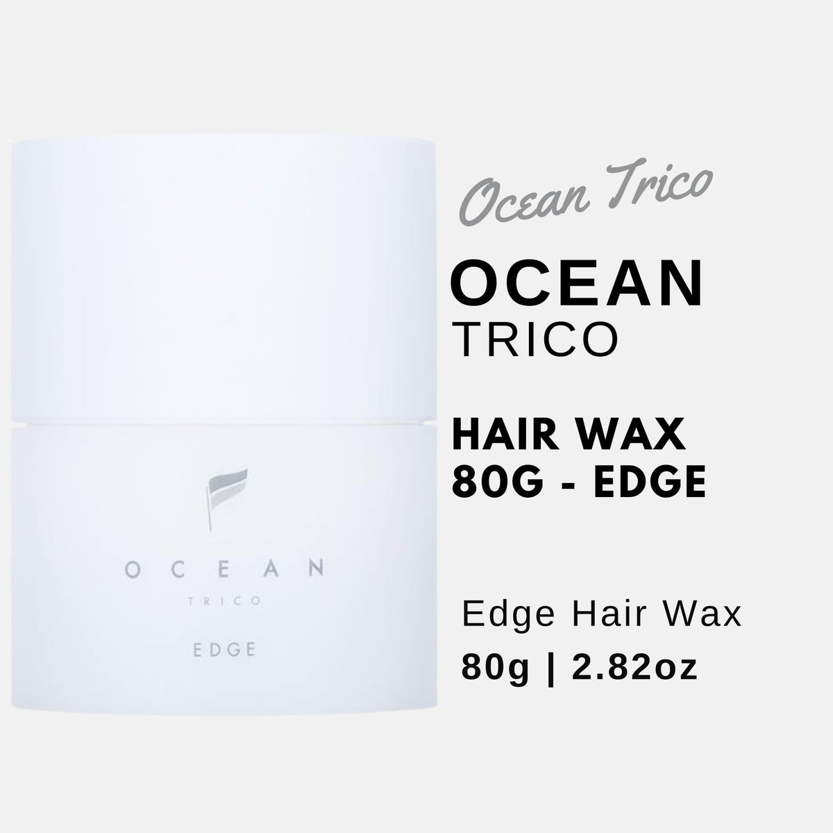 Ocean Trico Edge Hair Wax, 80 g Soft-Bundle Styling Wax with Candelilla and Carnauba Wax, Made in Japan