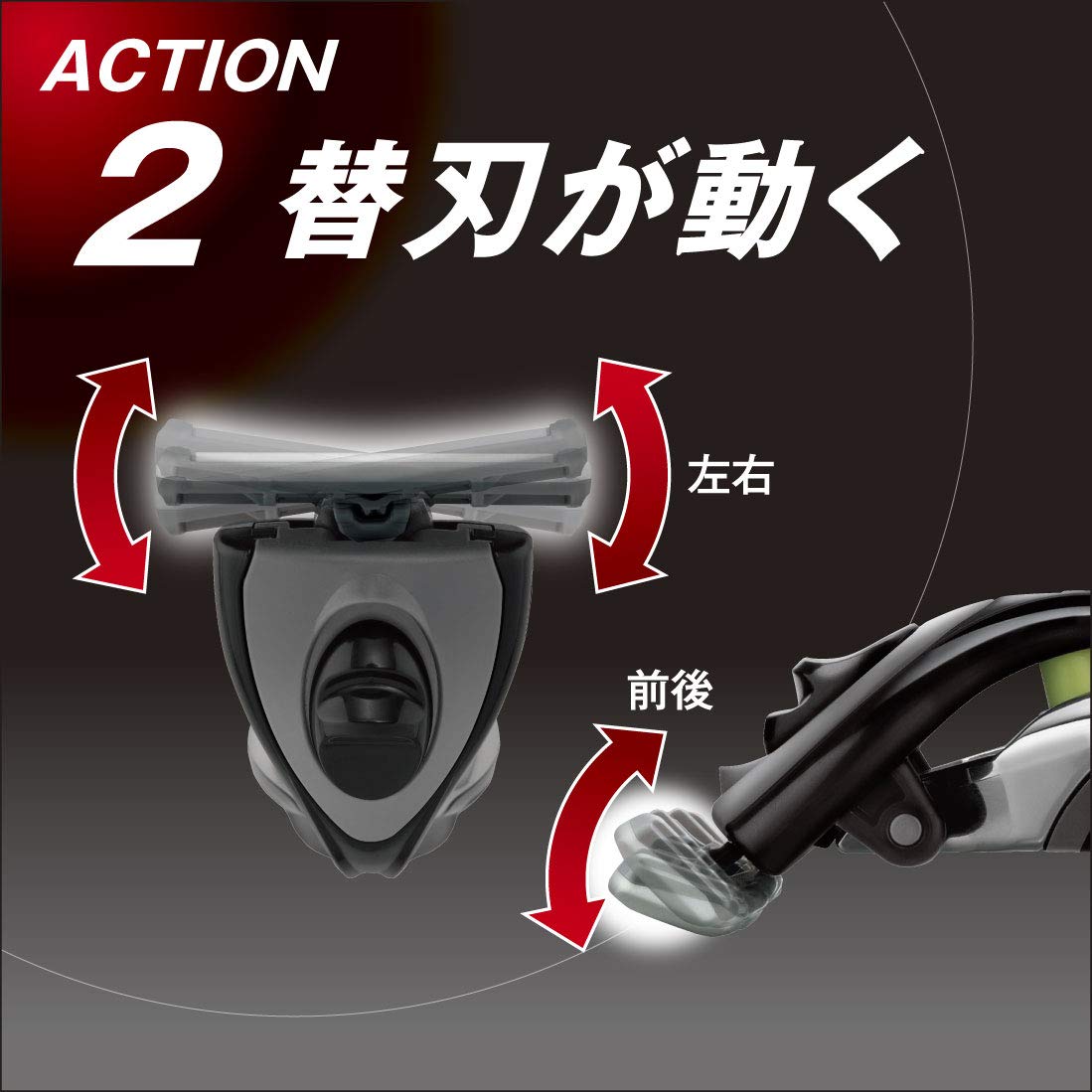 Feather Samurai Edge Razor for Men, Triple-Action Swivel Head Holder with 3 Cartridges (One Fitted), Ceramic-Coated Stainless Blades