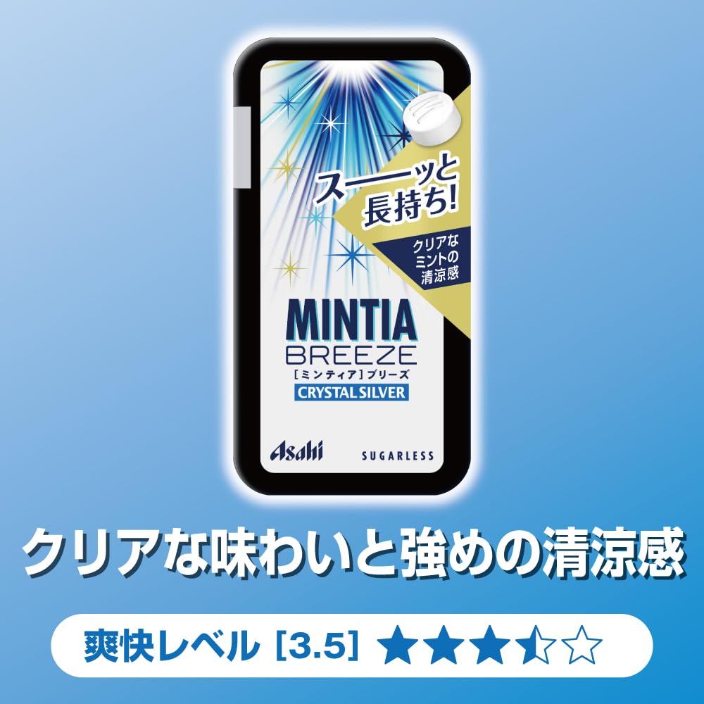 Mintia Breeze Crystal Silver Sugarless Tablets, 30 Tablets x 8 Cases