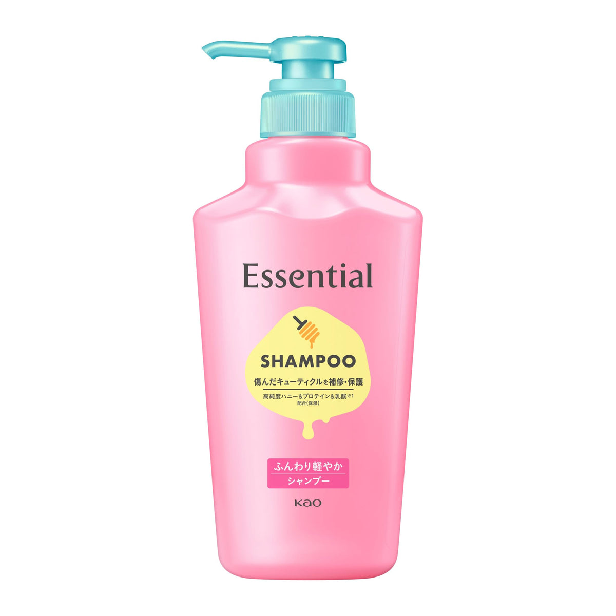 Essential Fluffy Light Shampoo, Floral Bouquet Scent, Damaged Cuticle Care, 450 mL Pump