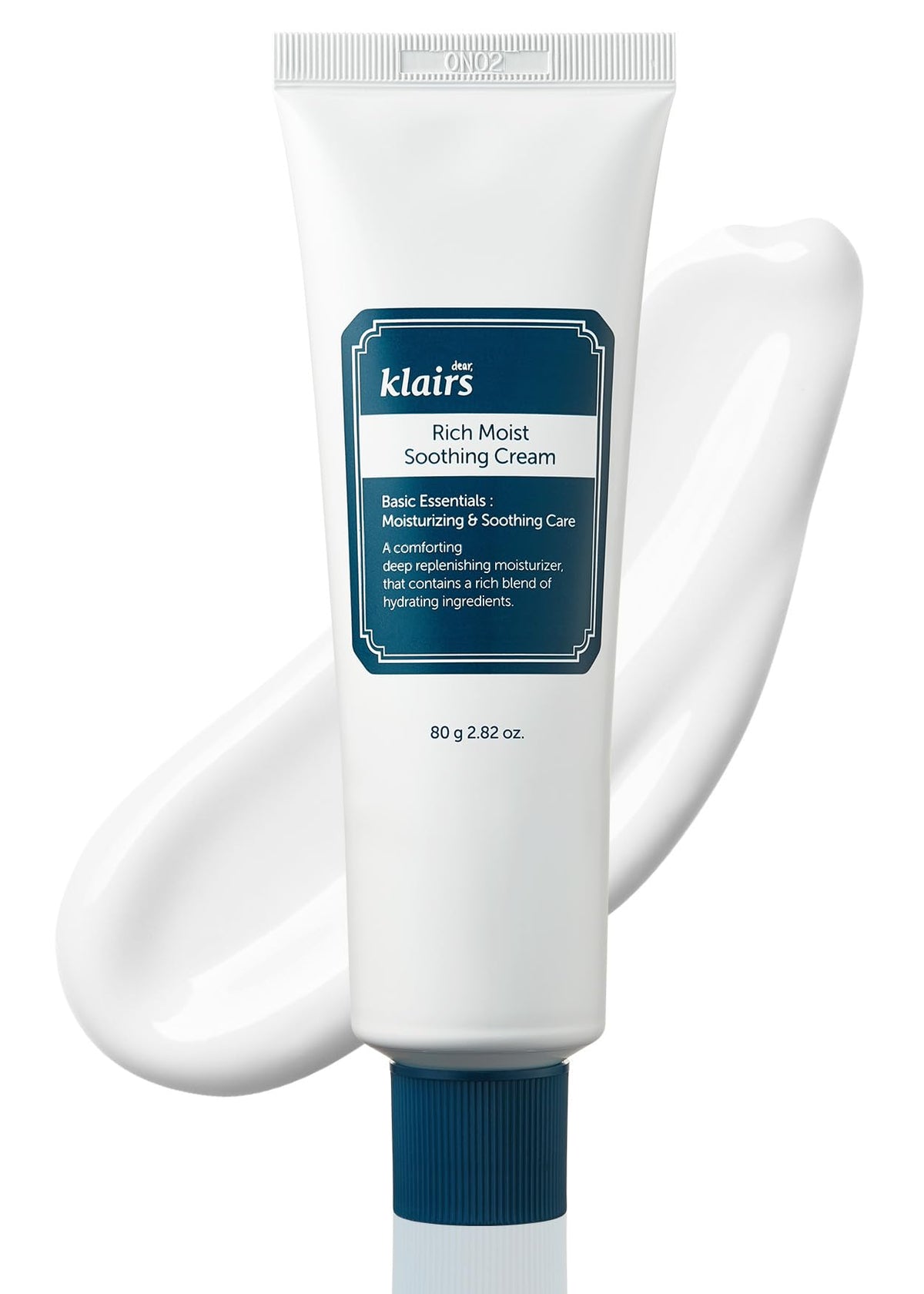 Klairs Rich Moist Soothing Cream, Hyaluronic Acid and CICA Moisturising Face Cream for Sensitive Skin, 80 g