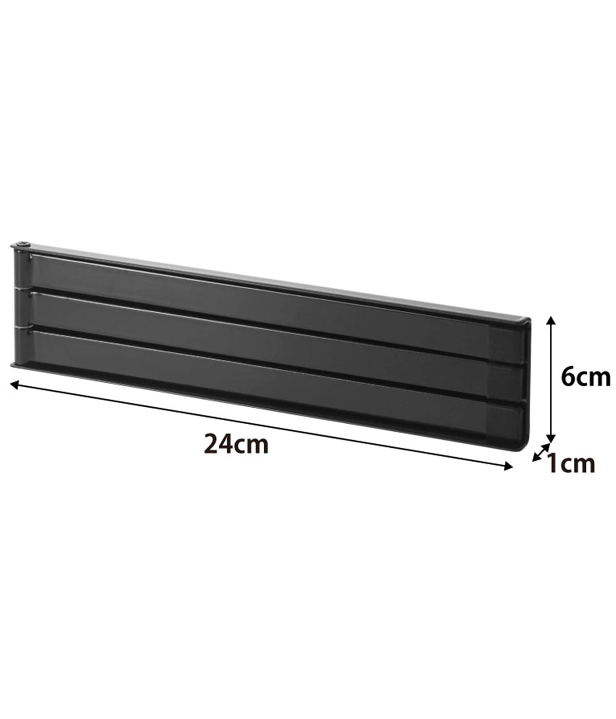 Yamazaki Tower Magnetic Dish Cloth Hanger, Three Folding Bars for a Fridge Side, 24 x 1 x 6 cm and 410 g, Holds 600 g, Black