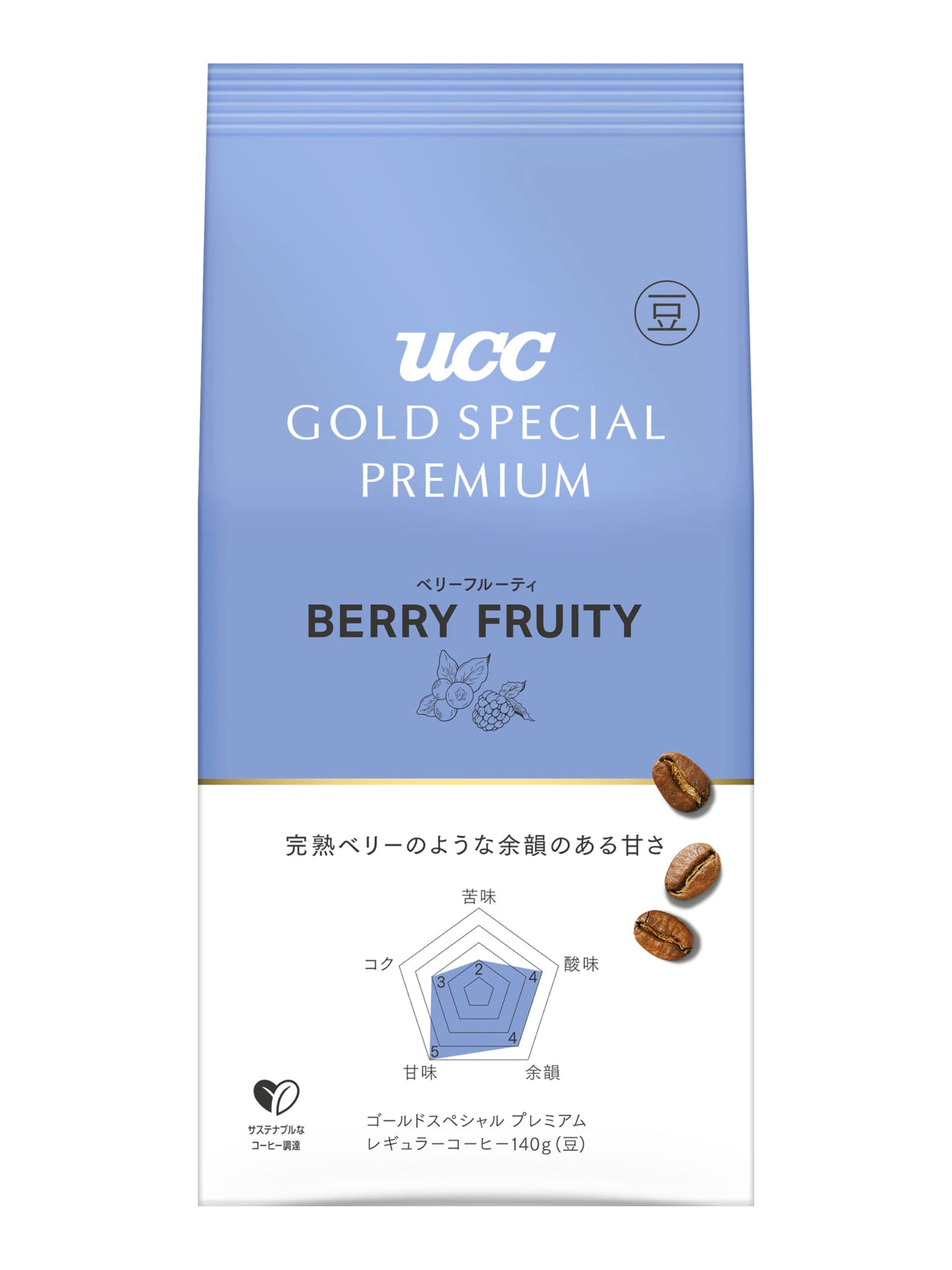 UCC Coffee Exploration Blue Mountain Blend Roasted Beans 140 g, Gold Special Berry Fruity Beans 140 g Or Blue Mountain Blend Ground 200 g