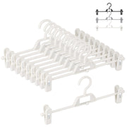 Titiroba Trouser Hanger with Clips, Slide-Adjust Non-Slip Clip Hangers for Trousers and Skirts, 34 x 14 cm, Sets of 10 or 20, White, Black, Grey or Aqua