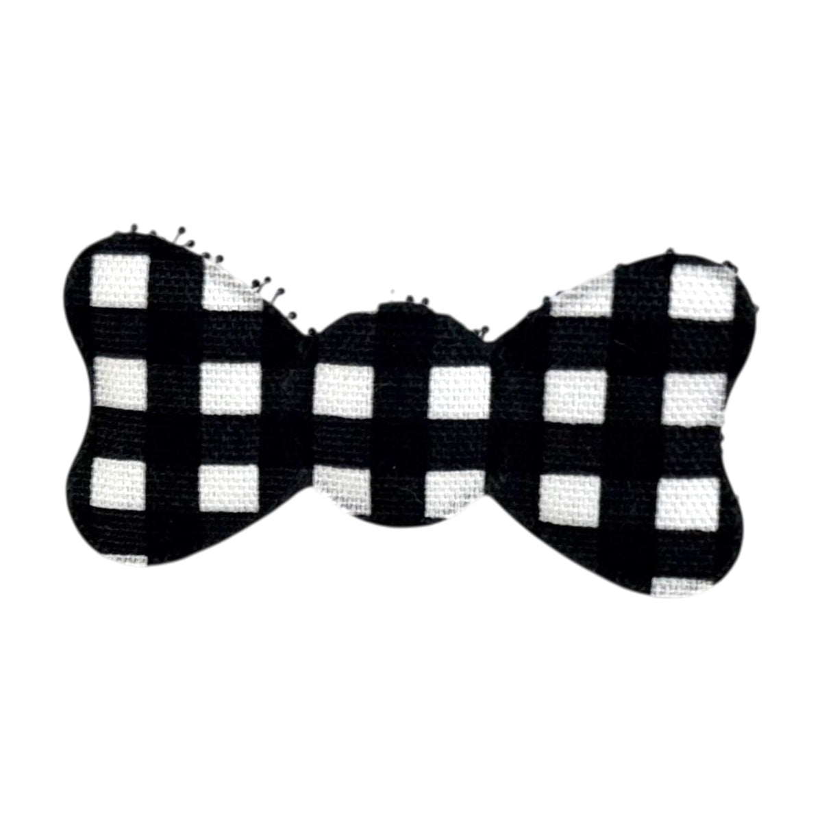 No-Crease Hair Clip for Bangs, Made in Japan, Dot, Check, Square Check and Stripe Ribbons and Flowers in Four Sizes