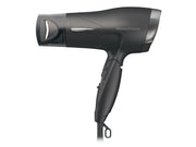 Koizumi Monochrome Hair Dryer KHD-9322/BK, 1.9 Cubic Metre Airflow Foldable 1200 W Dryer with Twin Negative Ions and Power-Up Nozzle, Black