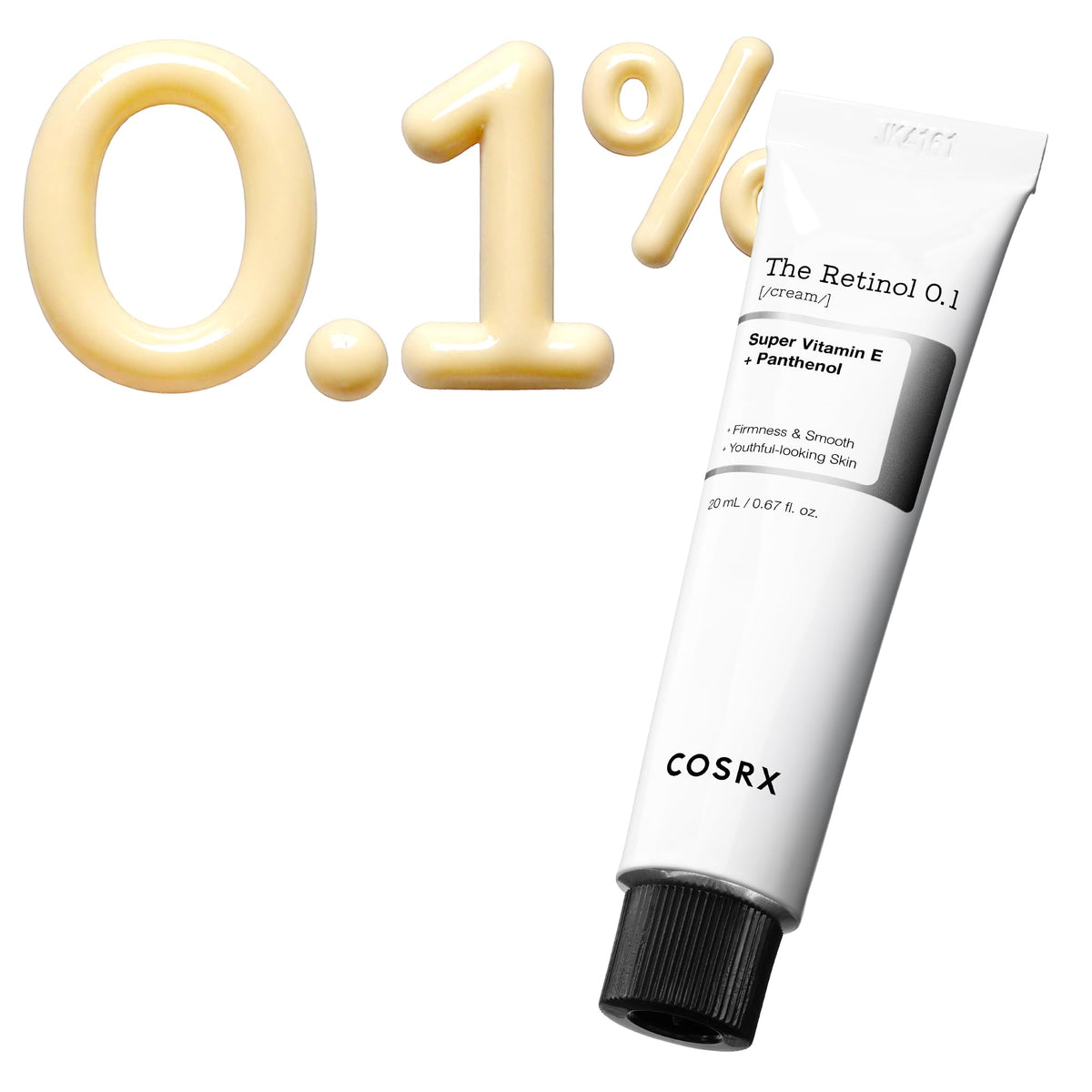 COSRX The Retinol 0.1 Cream, Pure Retinol Night Cream for Beginners with Vitamin E and Panthenol, Fragrance-Free, 20 mL