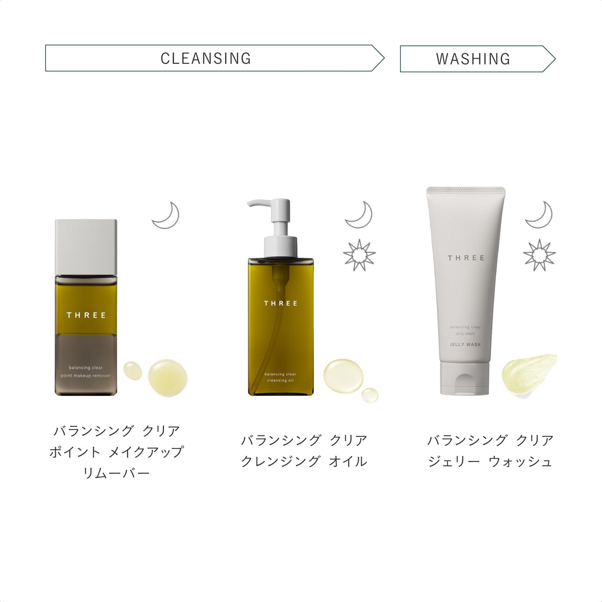 THREE Balancing Clear Cleansing Oil, 185 mL Bottle or 180 mL Refill