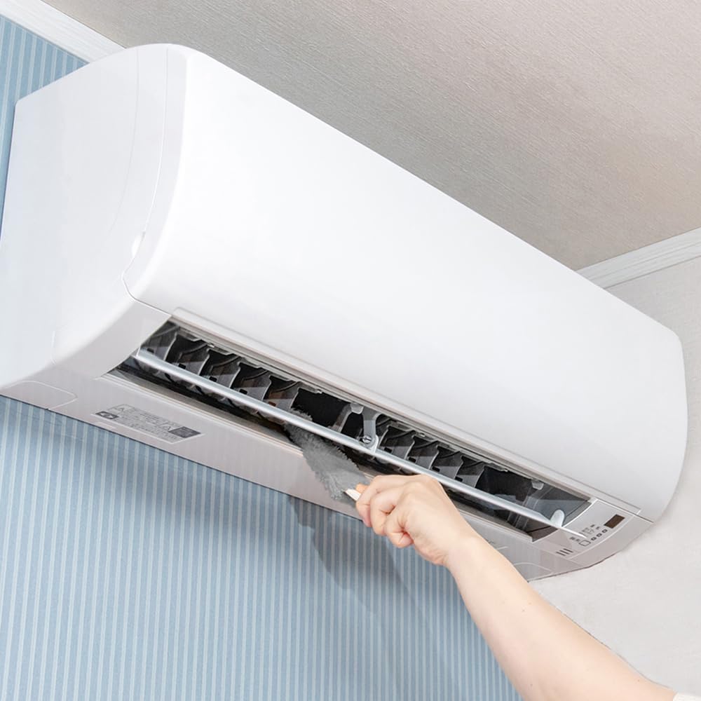 Azuma Air Conditioner Gap Cleaner Body, Washable Mop Head Wipes Mould and Dust from Vents and Louvres, About 15.5 cm Head, Grey