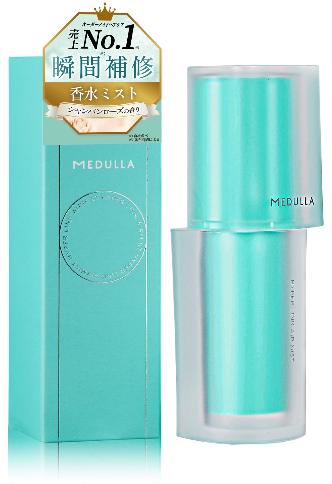 MEDULLA Hyper Link Air Mist Hair Mist, Repair Oil Mist with UV Care and Champagne Rose Hair Fragrance, 30 mL