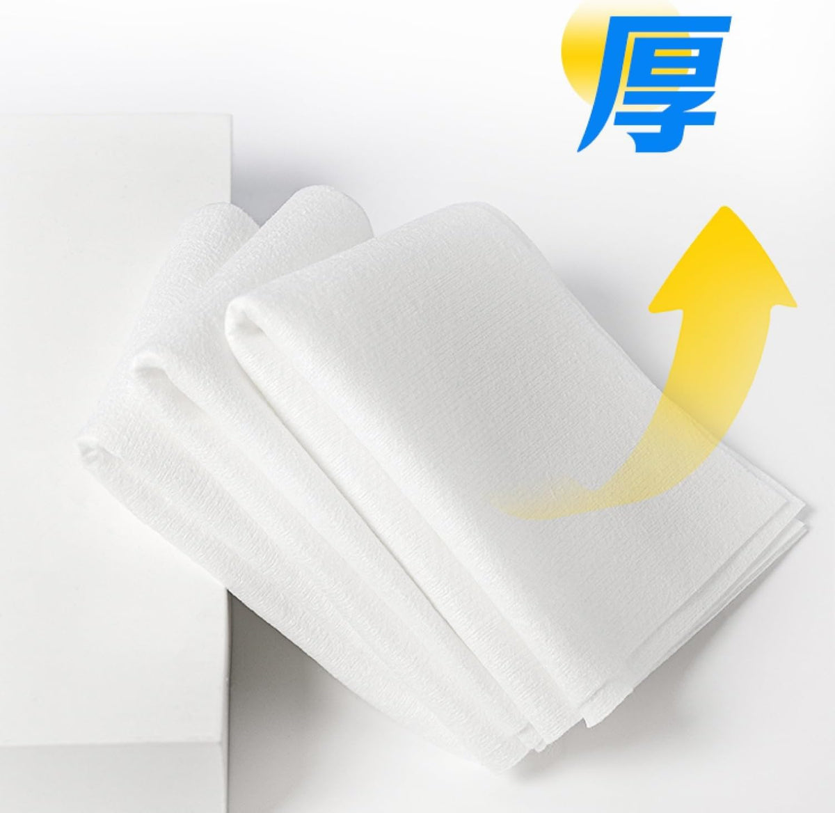 ITO Skin Cotton Towel, 320 Sheets (80 x 4 Packs) Perforated Disposable Face Towels and Cotton Puffs, Soft Pulp and Rayon Cleansing Towels