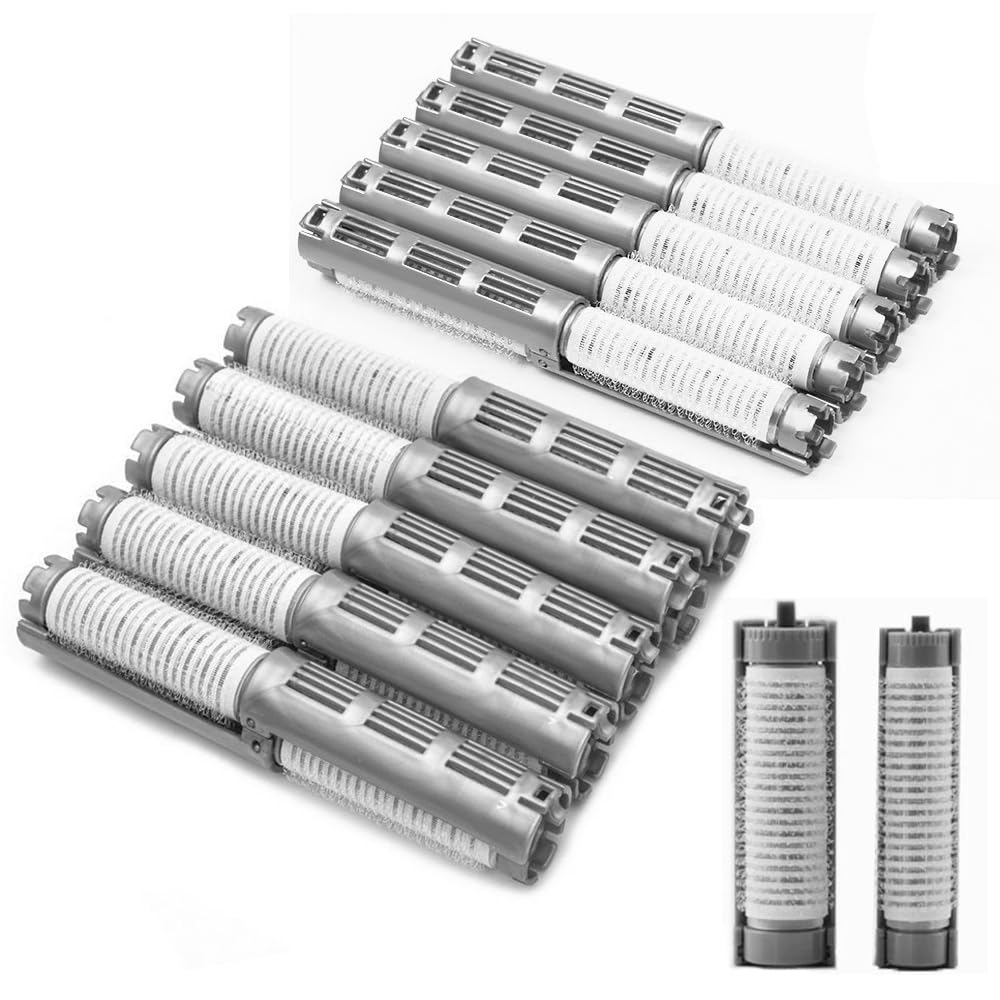 CHANGJIQ Hair Perm Rods, Set of 10 in Two Sizes (5 Thin 1.5 cm and 5 Thick 2.0 cm) Root Perm Rollers with Half-Round Caps