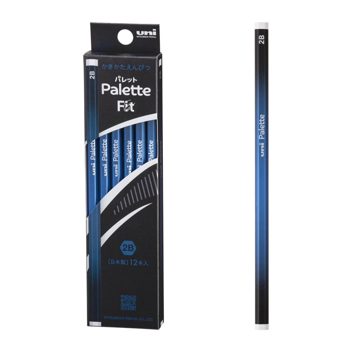 Mitsubishi Pencil Uni Palette Kakikata Learning Pencils, Hexagonal Shaft, Box of 12, Grades HB, B, 2B, 4B or 6B in Pastel, Mint, Navy, Ivory and Character Designs, 47 x 198 x 17 mm and 66 g