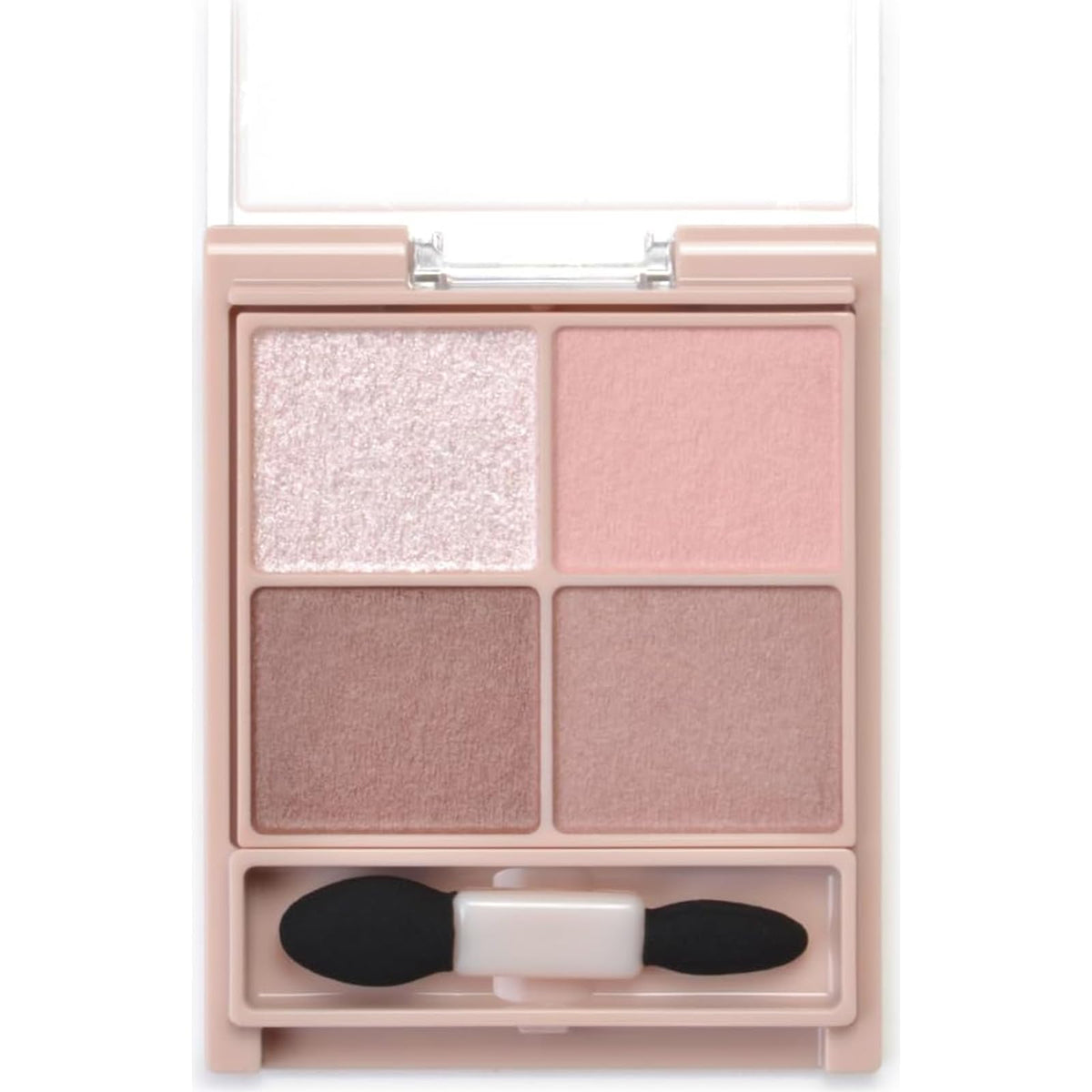 Canmake Silky Souffle Eyes Matte Type, Sheer Matte Four-Colour Eyeshadow Palette with Fine Glitter and Beauty-Serum Ingredients, 3.8 g