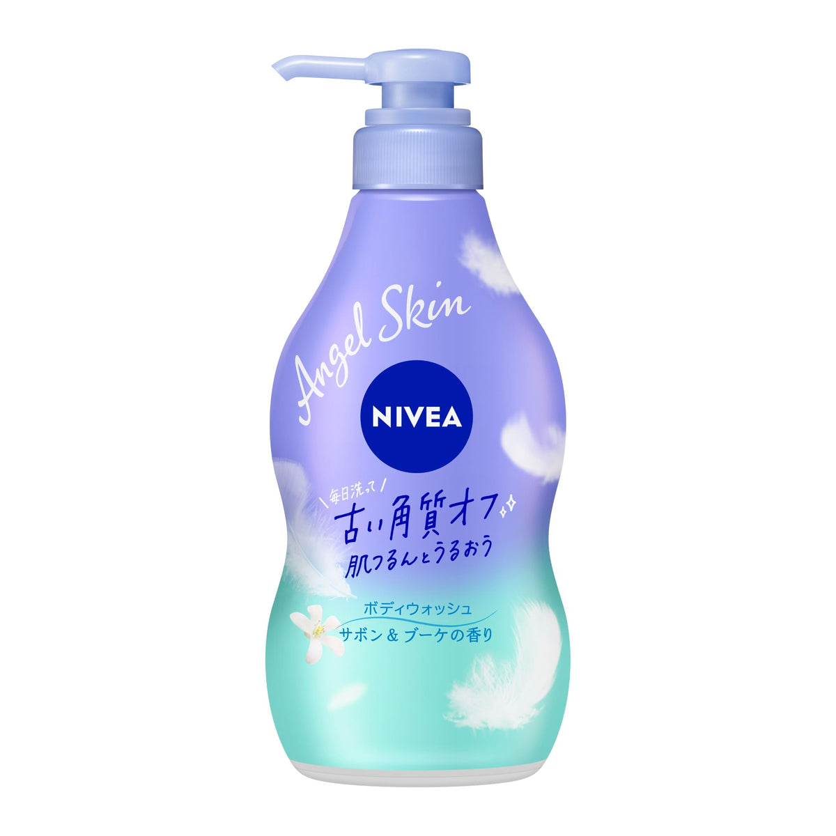 Nivea Angel Skin Body Wash with Yogurt Beauty Ingredients and Kaolin Clay, Soap and Bouquet Scent, 480 mL Pump