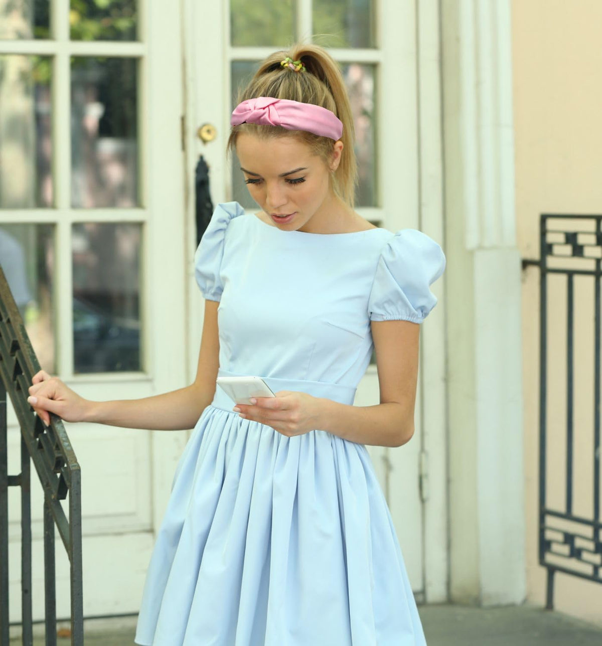 Knotted Satin Headband for Women and Girls, Top-Knot Hard Headband with Scalp-Protection Lining, One Size, Nine Colors