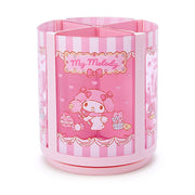Sanrio Rotating Pen Stand, 360-Degree Turning Plastic Pen Holder with Four Detachable Sections for Pens, Make-Up Brushes and Small Items, About 10 x 10 x 11 cm, Four Characters