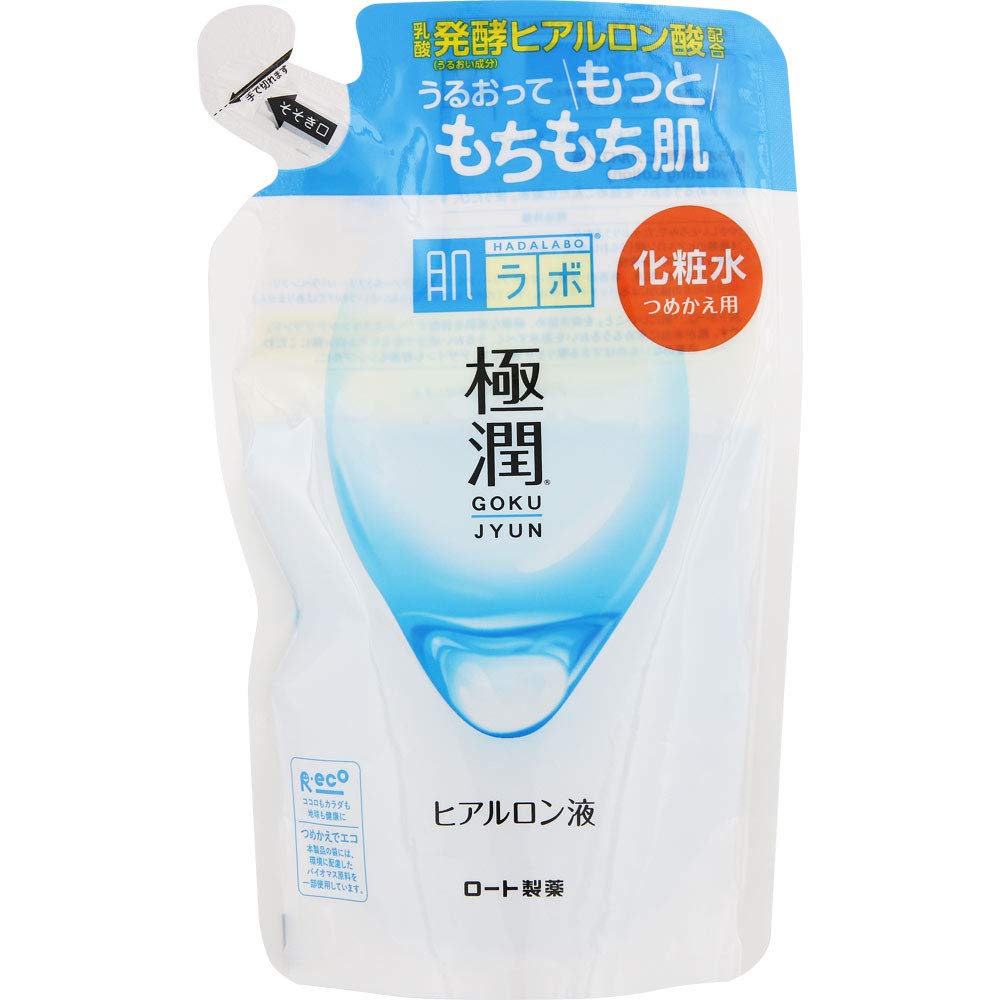 ROHTO Hada Labo Gokujyun Hyaluronic Acid Lotion Refill, 170 mL Pouch