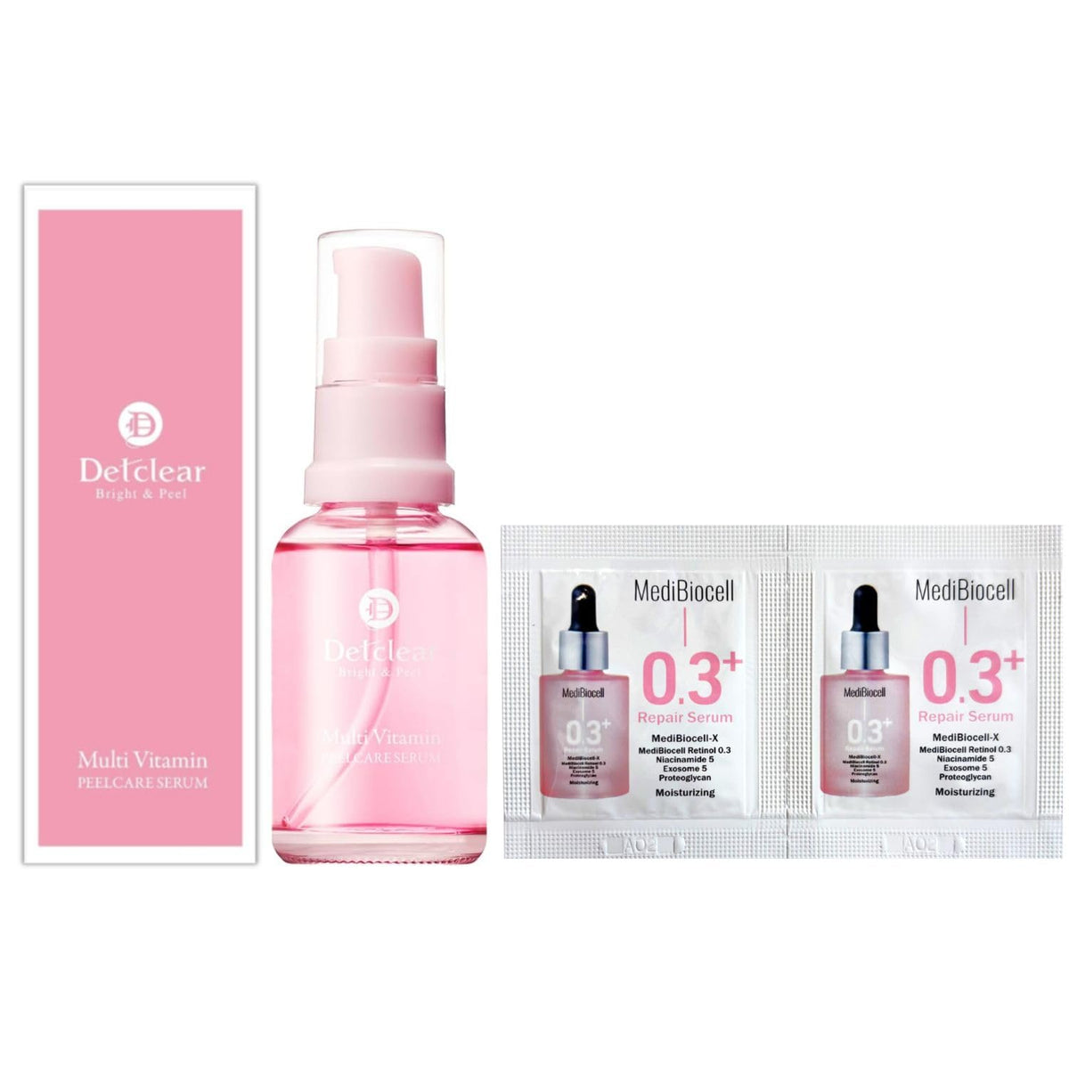 Meishoku Detclear Bright & Peel Multi Vitamin Peel Serum with 2% Mandelic Acid, Capsule Retinol and Vitamin C, Leave-On Peel Care Serum, 33 mL