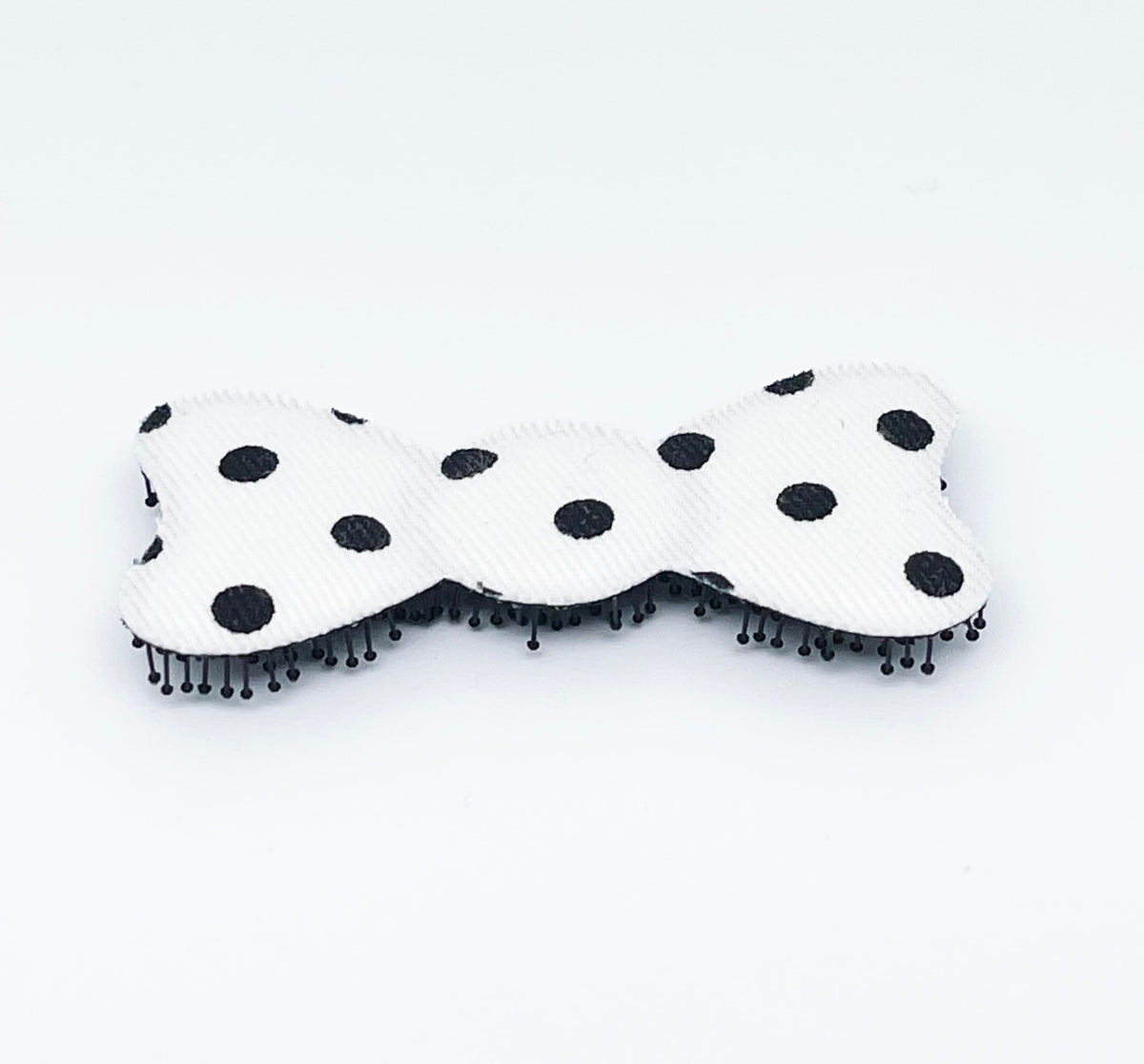 Standard Series No-Crease Hair Clip for Bangs, Made in Japan, Dot, Check and Stripe Ribbons in Mini, Middle and Large Sizes