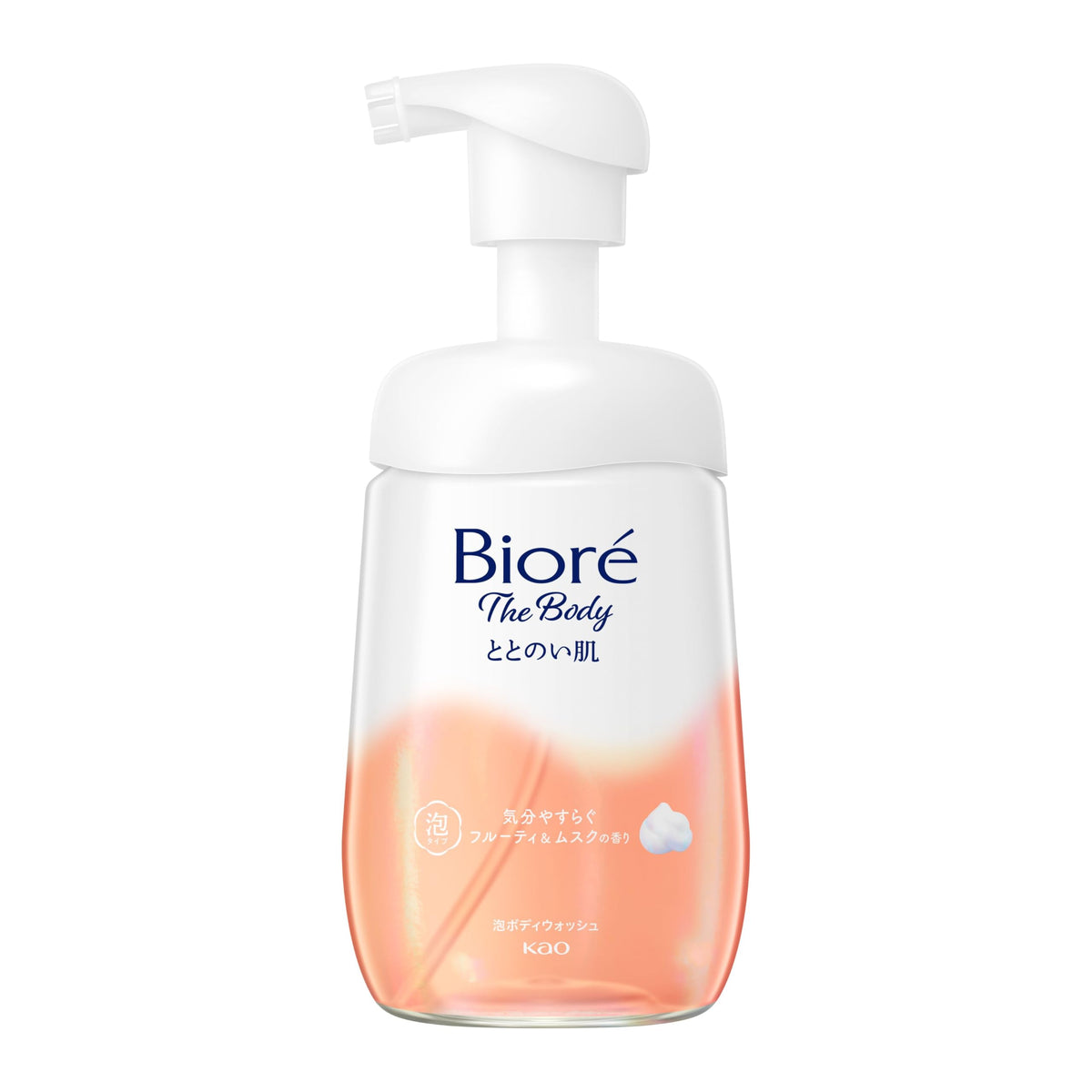 Bioré The Body Balanced Skin Foaming Body Wash, Fruity & Musk Scent, 480 mL Pump