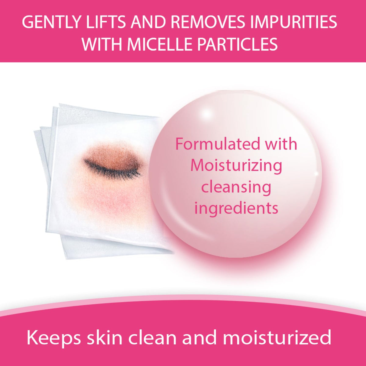 Bifesta Micellar Cleansing Sheets Serum Moist, 46 Large Sheets, 3-in-1 Makeup Remover, Cleanser and Toner with Niacinamide and Hyaluronic Acid
