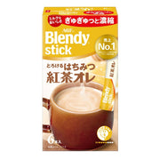 AGF Blendy Stick Instant Sticks, 6 Sticks, Melty Honey Black Tea Au Lait Or Cafe Au Lait Caffeine-Less