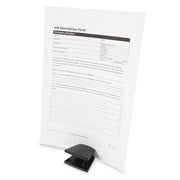 CARL Clip Paper Stand PS-20, Holds Up to 10 A4 Sheets Upright, 115 x 95 x 49 mm, 40 g, with Non-Slip Rubber Feet in Black, Orange, Green, Brown or White