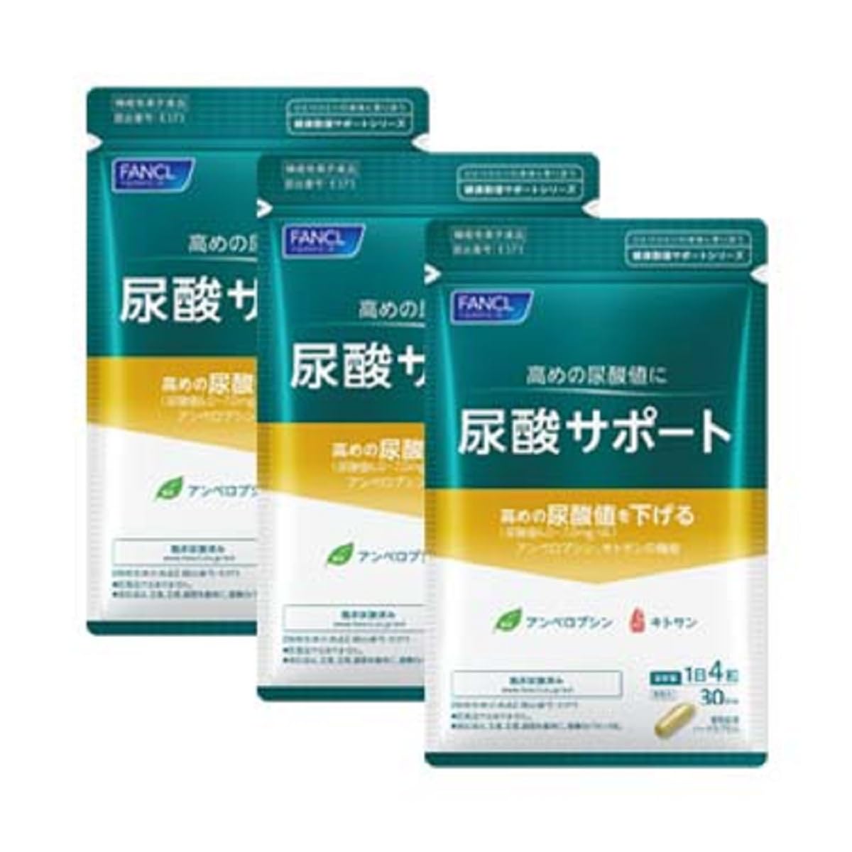 FANCL Uric Acid Support — Ampelopsin-Chitosan Dual-Ingredient Formula