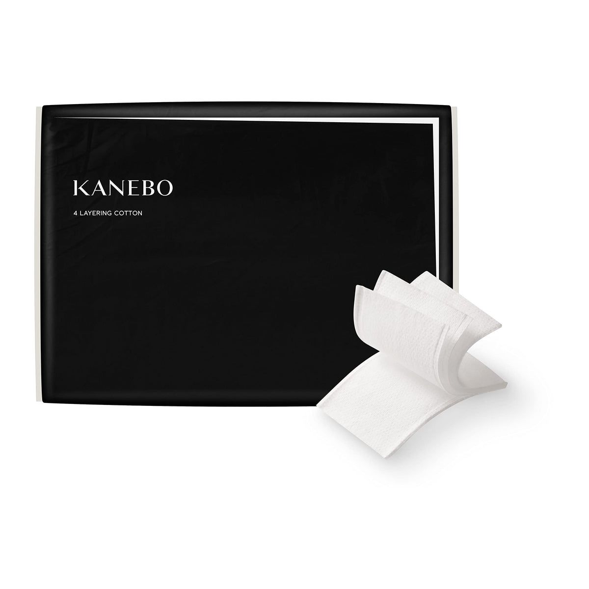 Kanebo 4 Layering Cotton, 100 Sheets of Large 60 x 80 mm Four-Layer Peelable 100% Cotton Pads for Wiping and Cotton Packs, Made in Japan